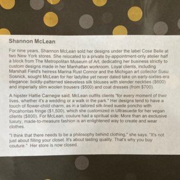 Vintage Cose Belle Couture Silk Dress by Shannon McLean - Picture 9 of 9